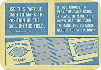 1971 Topps - Game Inserts #NNO Field Marker Back
