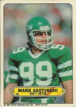 1983 Topps - Stickers #13 Mark Gastineau Front