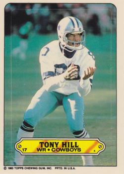 1983 Topps - Stickers #17 Tony Hill Front