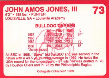 1989 Collegiate Collection Georgia Bulldogs (200) #73 Spike Jones Back