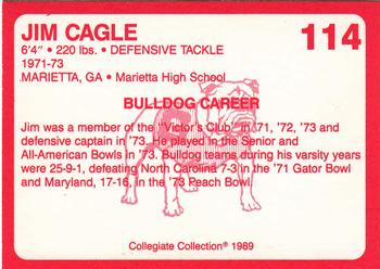 1989 Collegiate Collection Georgia Bulldogs (200) #114 Jim Cagle Back