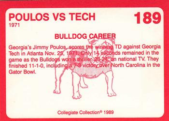 1989 Collegiate Collection Georgia Bulldogs (200) #189 Poulos vs Tech Back