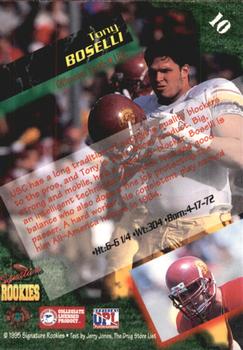 1995 Signature Rookies  - Autographs #10 Tony Boselli Back