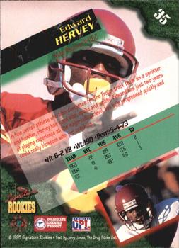 1995 Signature Rookies  - International #35 Edward Hervey Back