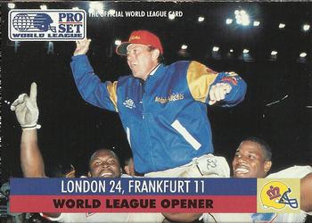 1991 Pro Set - World League Collectibles (WLAF Inserts) #2 World League Opener Front