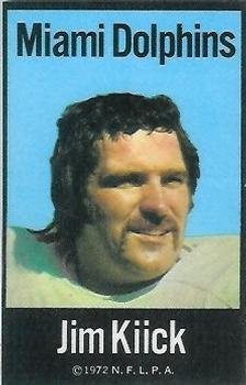 1972 NFLPA Fabric Cards #NNO Jim Kiick Front