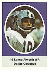 1972 Sunoco Stamps #NNO Lance Alworth Front