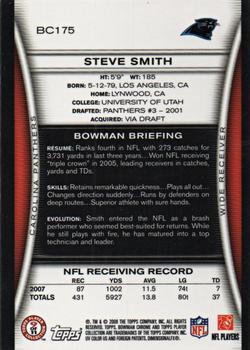 2008 Bowman Chrome #BC175 Steve Smith Back