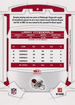 2008 Leaf Rookies & Stars #2 Larry Fitzgerald Back