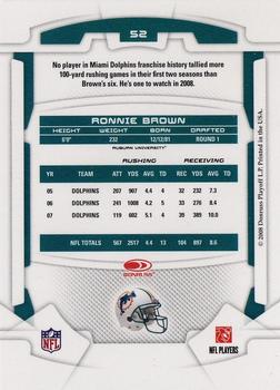 2008 Leaf Rookies & Stars Longevity #52 Ronnie Brown Back