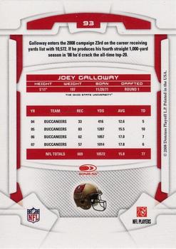 2008 Leaf Rookies & Stars Longevity #93 Joey Galloway Back