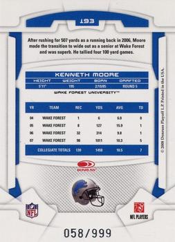 2008 Leaf Rookies & Stars Longevity #193 Kenneth Moore Back