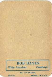 1970 Topps - Glossy #7 Bob Hayes  Back