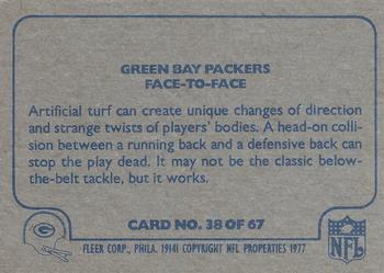 1977 Fleer Team Action #38 Face-to-Face Back