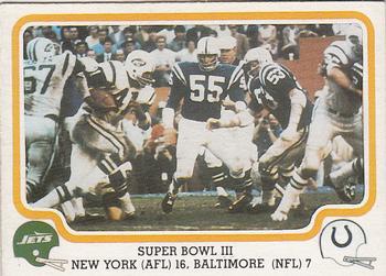 1979 Fleer Team Action #59 Super Bowl III Front