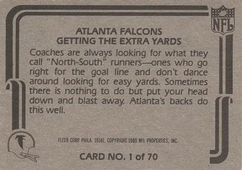 1980 Fleer Team Action #1 Getting the Extra Yards Back