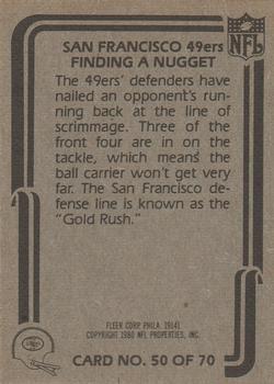 1980 Fleer Team Action #50 Finding a Nugget Back