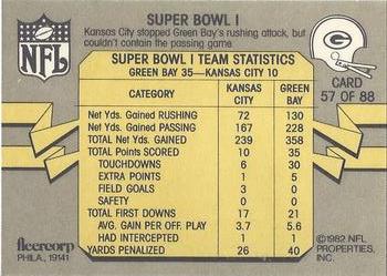 1982 Fleer Team Action #57 Super Bowl I Back