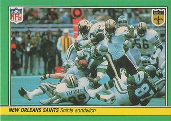 1984 Fleer Team Action #36 Saints Sandwich Front