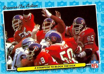 1986 Fleer Team Action #21 A Stampede to Block the Kick Front