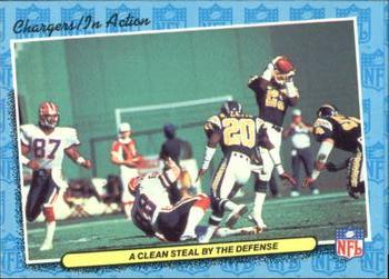 1986 Fleer Team Action #72 A Clean Steal by the Defense Front