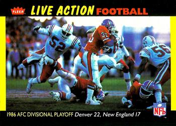 1987 Fleer Team Action #59 1986 AFC Divisional Playoff Front