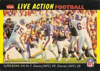 1987 Fleer Team Action #86 Super Bowl XXI Front