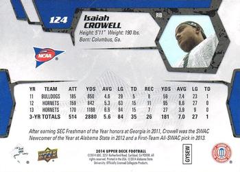 2014 Upper Deck #124 Isaiah Crowell Back