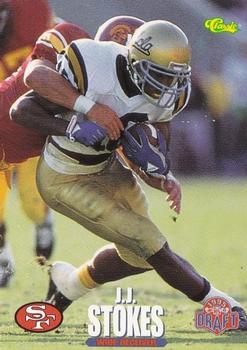 1995 Classic NFL Rookies #10 J.J. Stokes Front