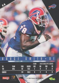 1995 Classic Images Limited Live #28 Bruce Smith Back