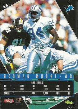 1995 Classic Images Limited Live #38 Herman Moore Back