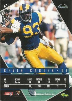 1995 Classic Images Limited Live #87 Kevin Carter Back