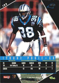 1995 Classic Images Limited Live #103 Tyrone Poole Back