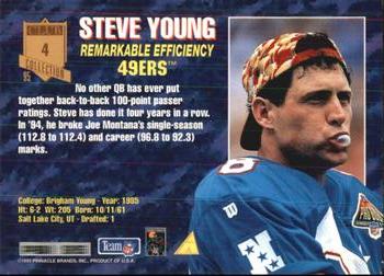 1995 Pinnacle Club Collection #4 Steve Young Back