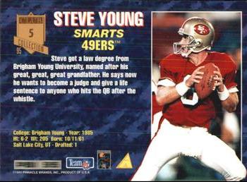 1995 Pinnacle Club Collection #5 Steve Young Back