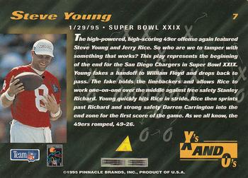1995 Pinnacle Club Collection #7 Steve Young Back
