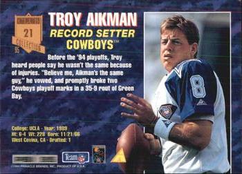 1995 Pinnacle Club Collection #21 Troy Aikman Back