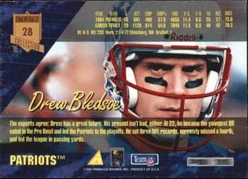 1995 Pinnacle Club Collection #28 Drew Bledsoe Back