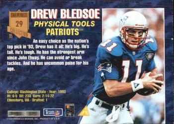 1995 Pinnacle Club Collection #29 Drew Bledsoe Back