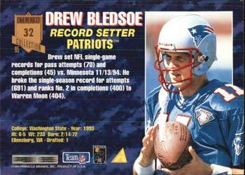 1995 Pinnacle Club Collection #32 Drew Bledsoe Back