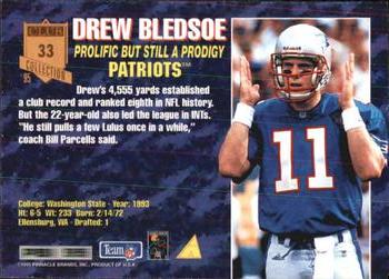 1995 Pinnacle Club Collection #33 Drew Bledsoe Back