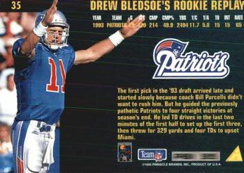 1995 Pinnacle Club Collection #35 Drew Bledsoe Back