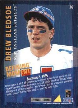 1995 Pinnacle Club Collection #36 Drew Bledsoe Back