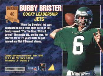 1995 Pinnacle Club Collection #40 Bubby Brister Back
