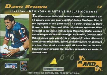 1995 Pinnacle Club Collection #52 Dave Brown Back