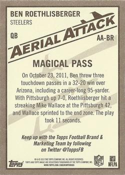 2013 Topps Magic - Aerial Attack #AA-BR Ben Roethlisberger Back