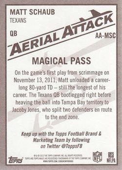 2013 Topps Magic - Aerial Attack #AA-MSC Matt Schaub Back