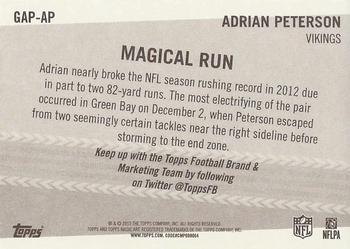 2013 Topps Magic - Ground & Pound #GAP-AP Adrian Peterson Back