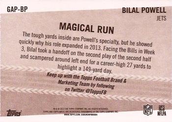 2013 Topps Magic - Ground & Pound #GAP-BP Bilal Powell Back