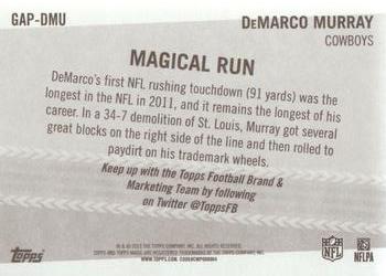 2013 Topps Magic - Ground & Pound #GAP-DMU DeMarco Murray Back